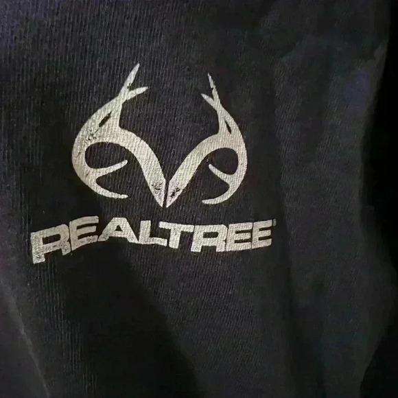 Real tree Men's Navy Sz 3XL NWT S/S Tee Deer Hunting American Flag - Picture 2 of 5